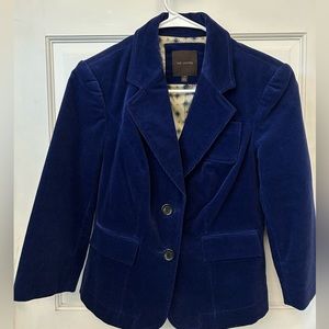 Indigo corduroy blazer, 3/4 sleeve, small